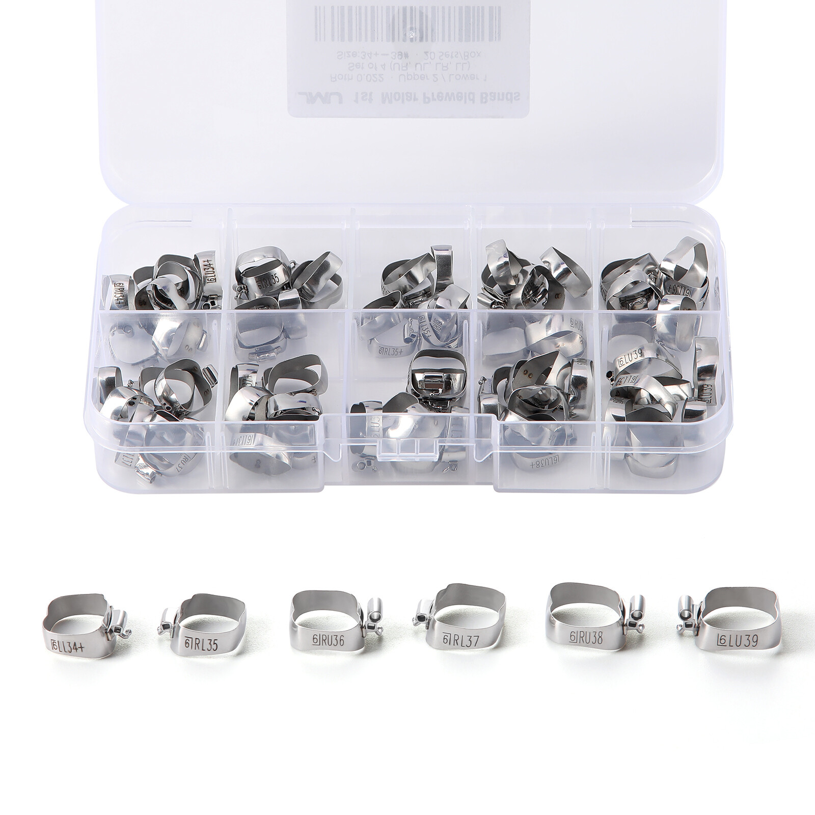 JMU Dental 1st Molar Preweld Bands M Series Roth/MBT 0.022 Non-Convertible
