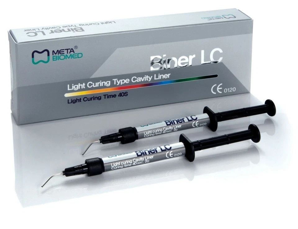Liner & Base Mateiral 2 x 2gm Syr Pack META Dental BINER LC Type Cavity FREE FS