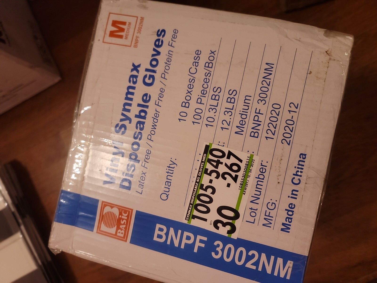 Basic BMPF-3002 Synmax Synthetic Medium Vinyl Exam Glove – 1000 Per Case