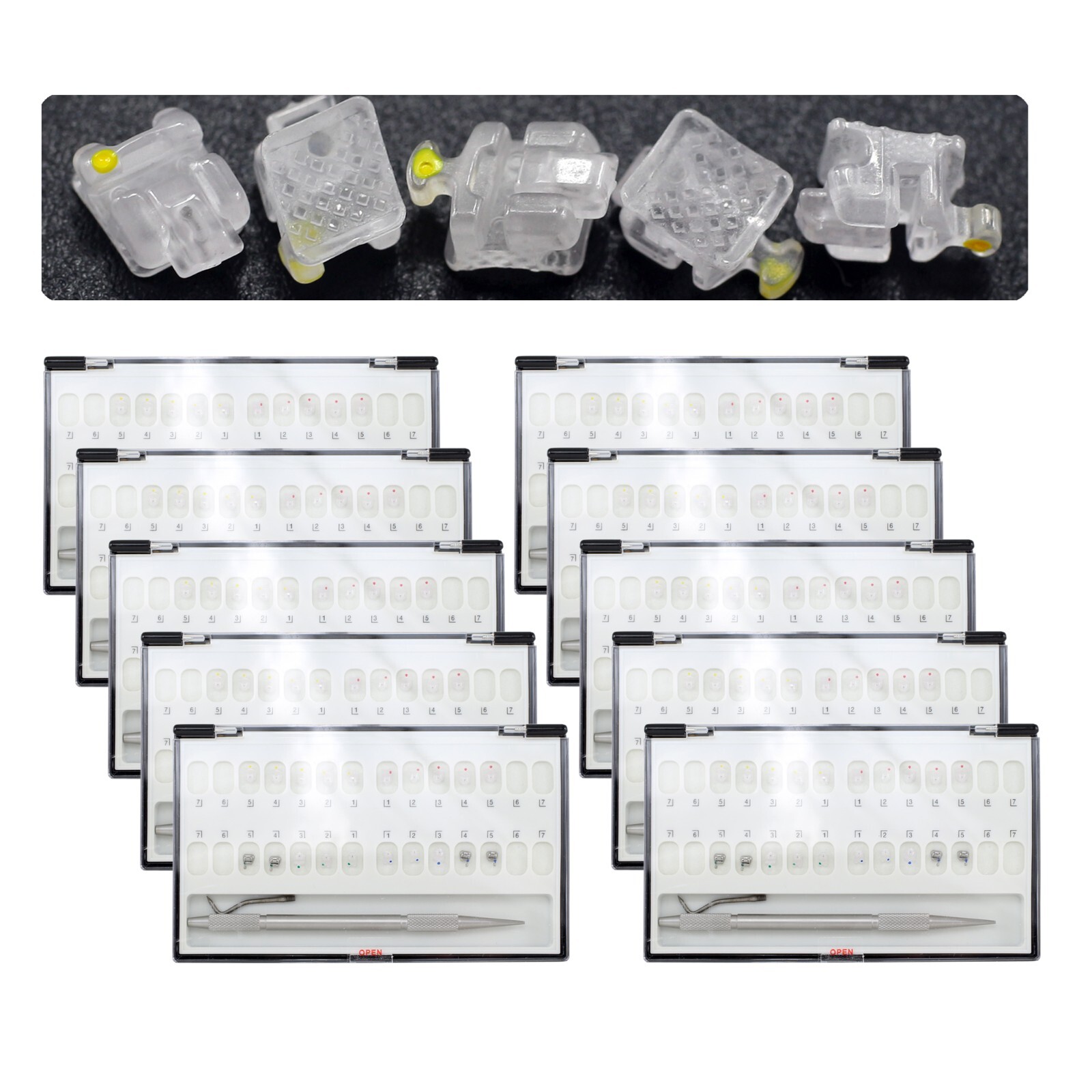 Creative Dental Orthodontic Ceramic Self Ligating Bracket AO Empower Damon Clear
