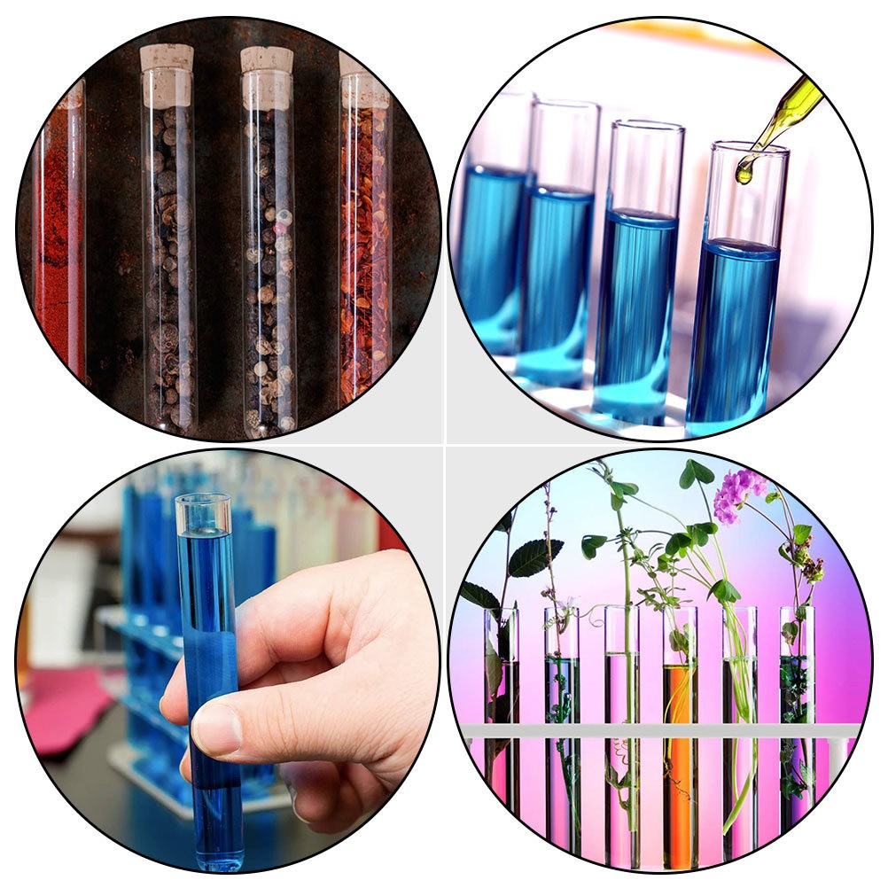 10-100x 15*150mm Glass Test Tubes With Cork Stopper Candy Party Wedding Storage