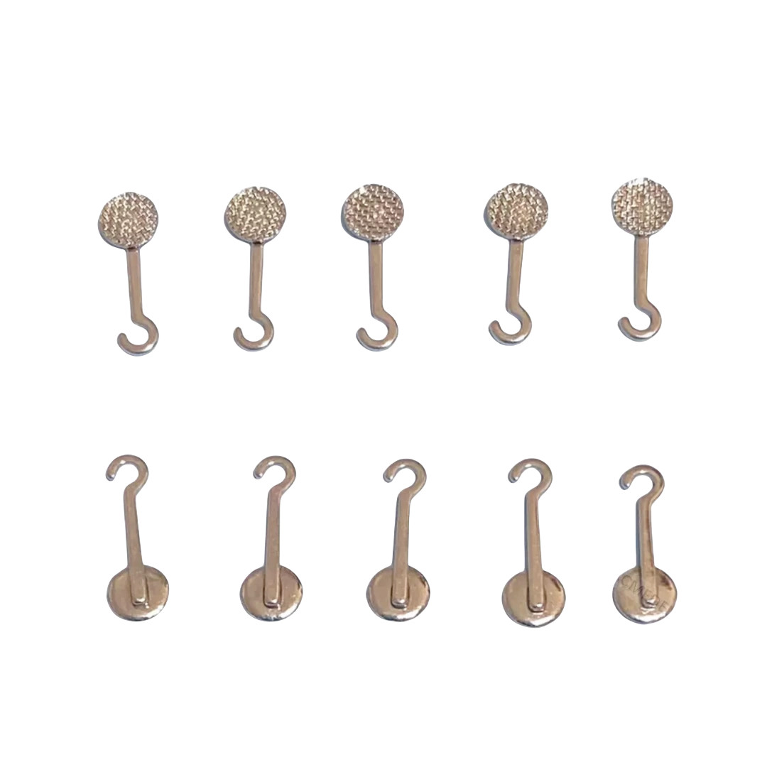 Dental Adhesive Crimpable Hook Orthodontic Bonding Lingual Button Hooks Brackets