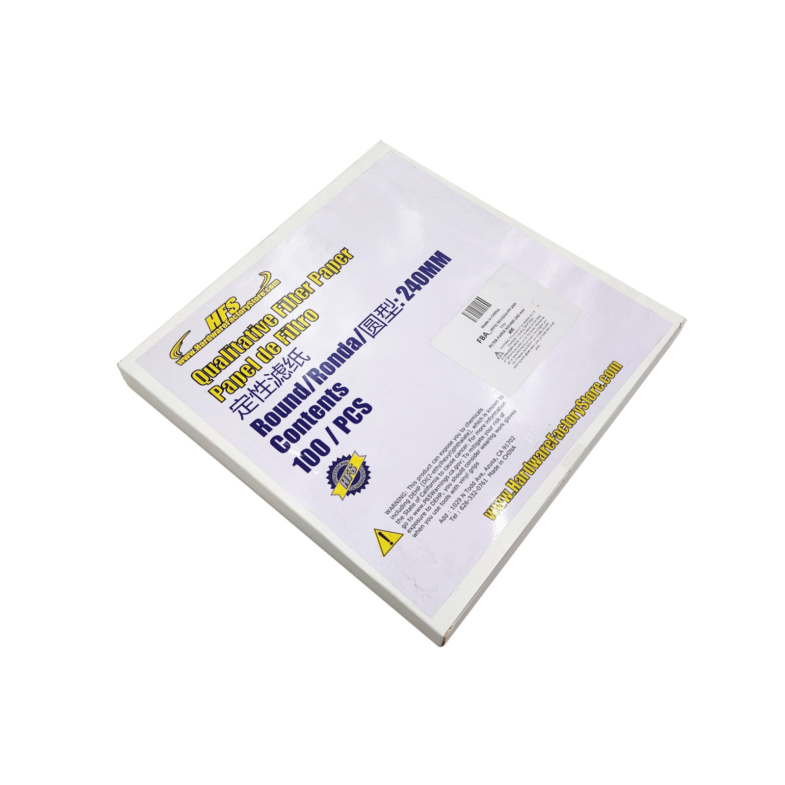 240mm Ashless Qualitative Filter Papers, 6UM