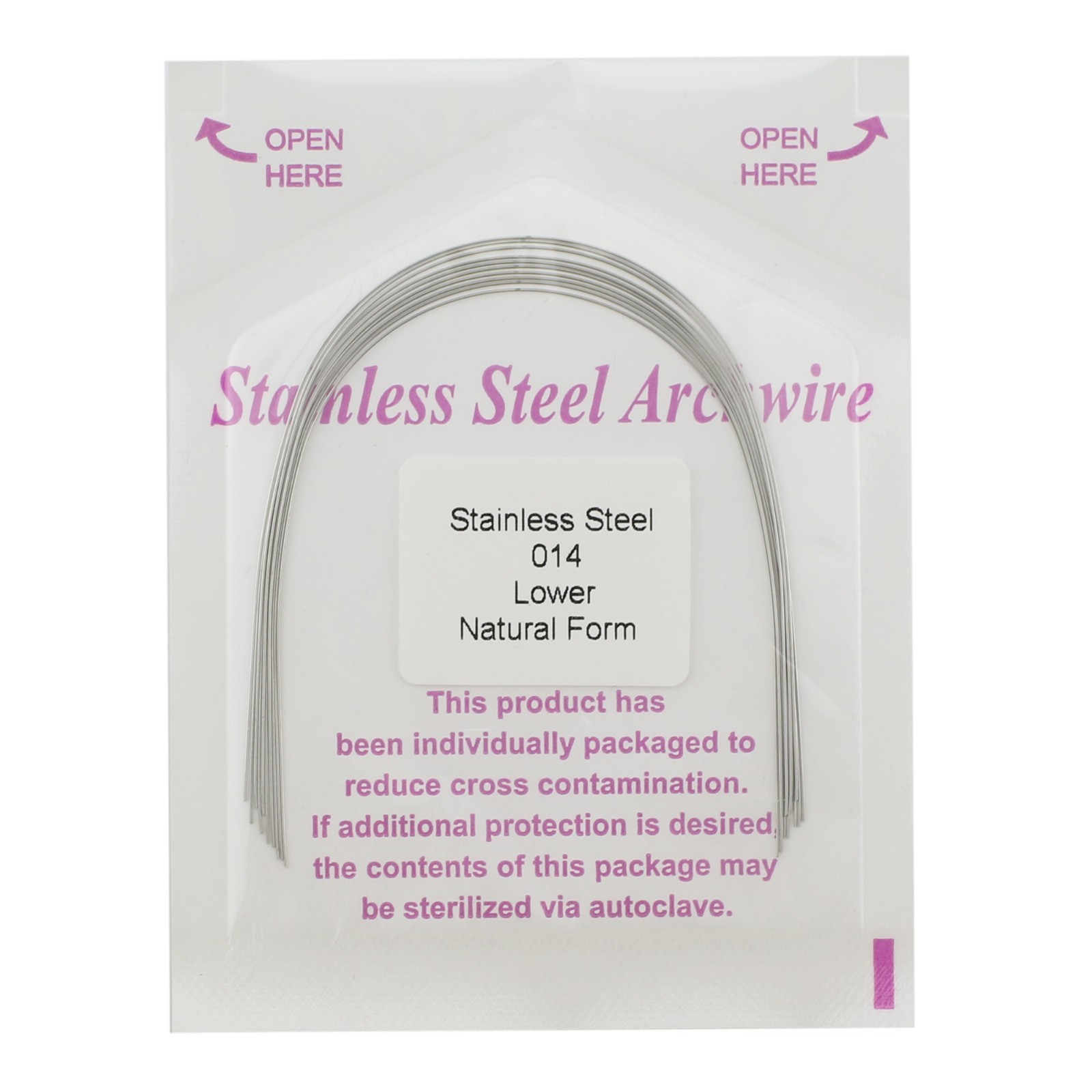 100pcs Orthodontic Arch Wires Stainless Steel Round Natural Arcos de Ortodoncia