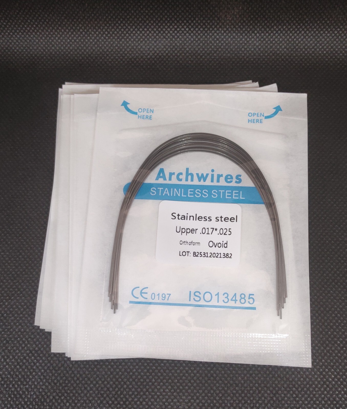 10Packs Dental Orthodontic Stainless Steel Arch Wires Ovoid Form Rectangular