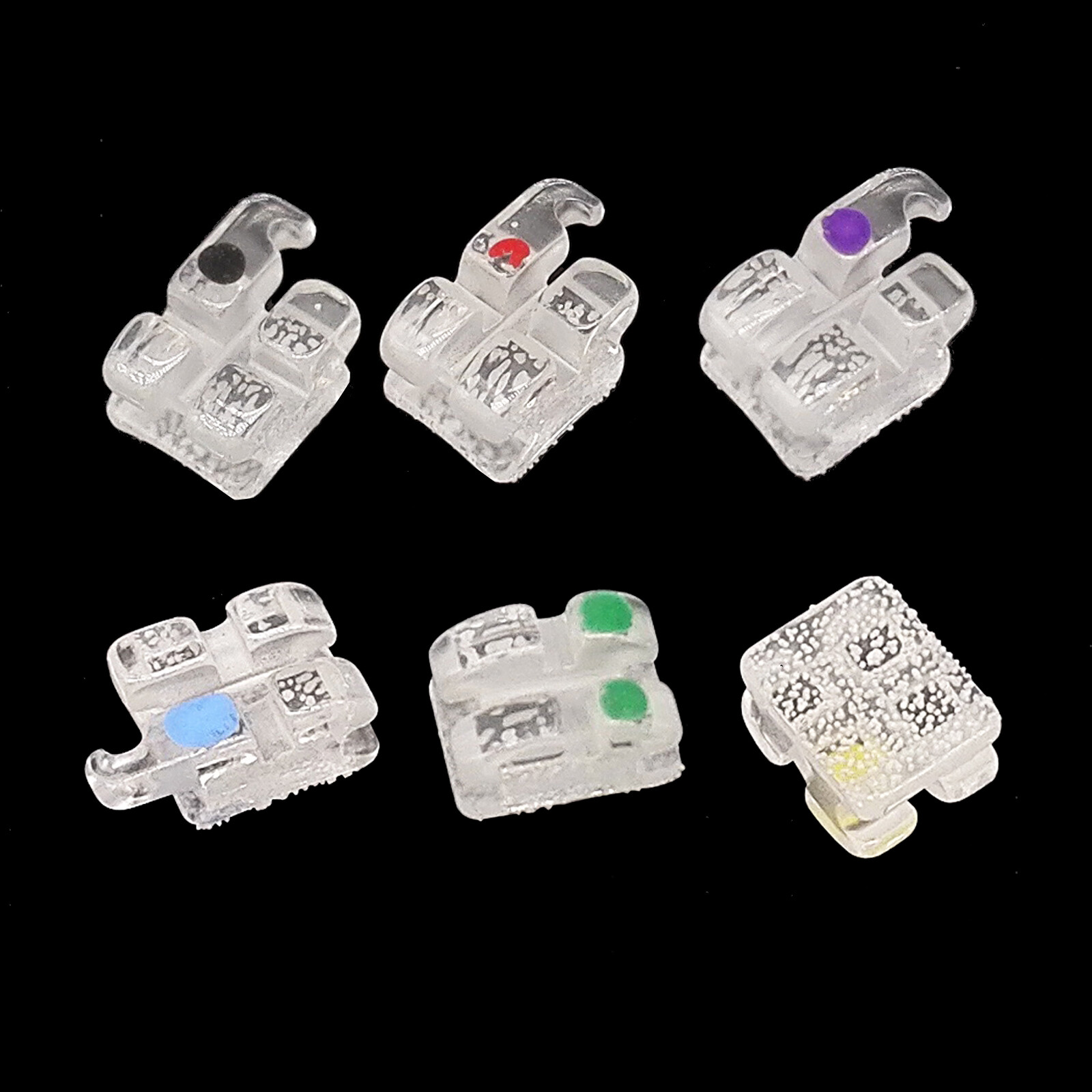 Orthodontic Self Ligating Brackets Ceramic Sapphire brace RothMBT 022»3/345Hook