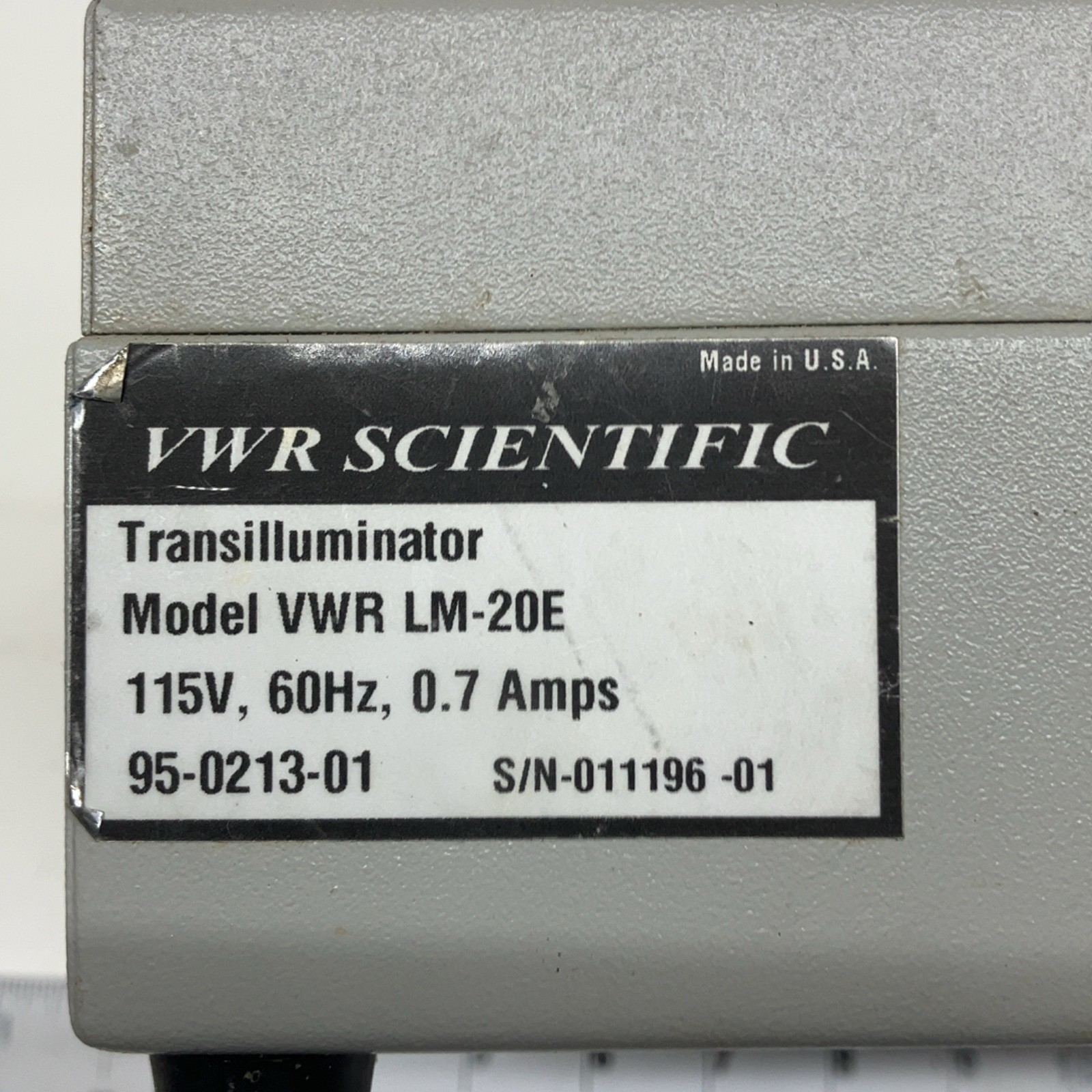 VWR Scientific LM-20E Transilluminator UV Light Box 302nm 365nm Lab Equipment