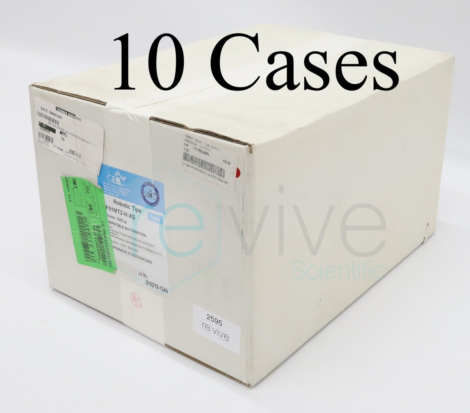 1,000 µl Robotic Tips Sterilized Filter Tecan / Perkin 10 Cases of 1,536 tips