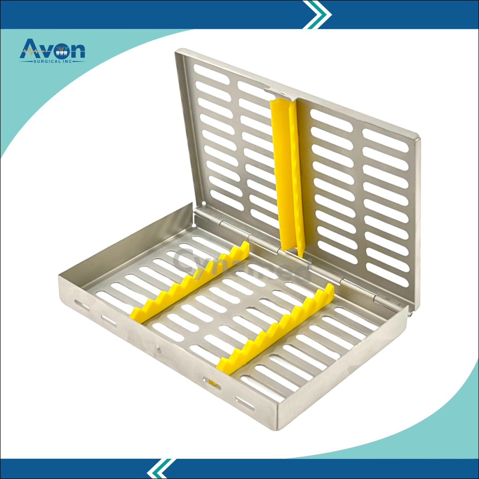 Sterilization Cassettes for 10 Dental & Medical Instruments w/ Silicone Inserts