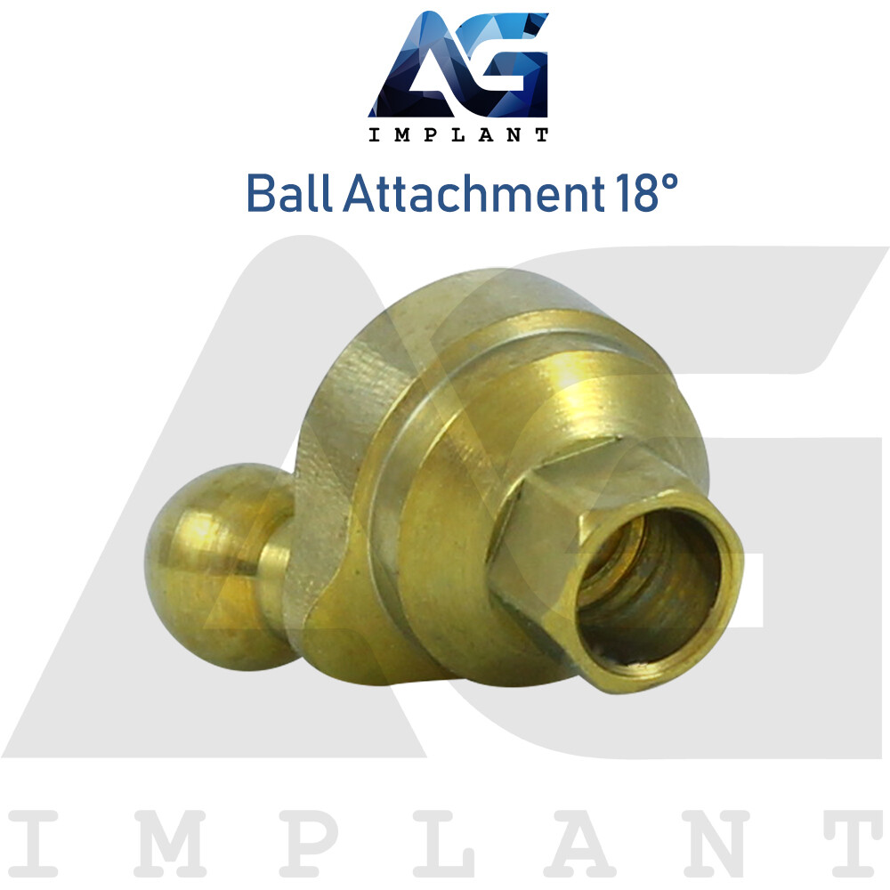 Angled 18° Ball Atta chment Titanium Abtment Internal Hex