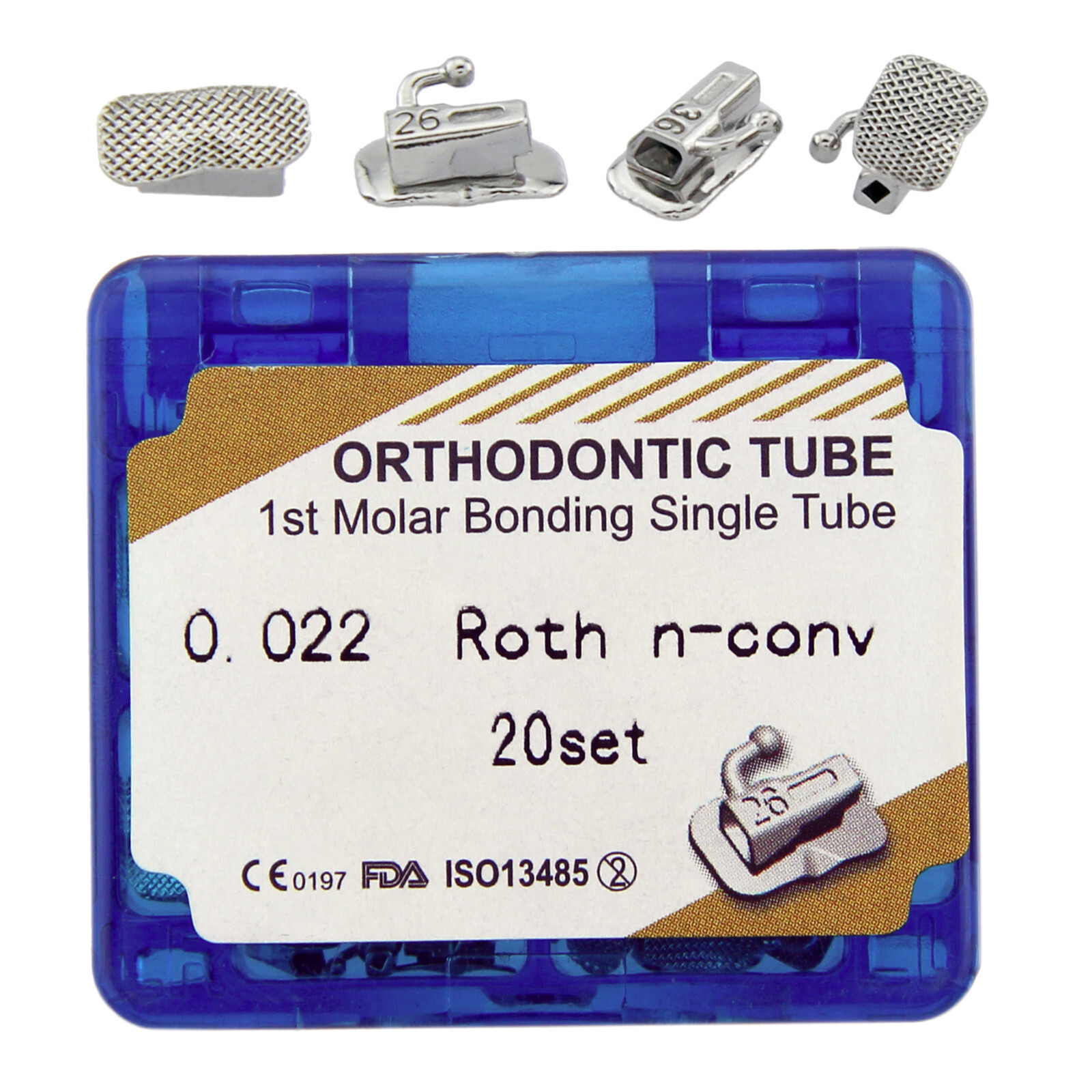 tubos de ortodoncia Orthodontic Buccal Tubes Dental Ortho Molar Tube Roth MBT