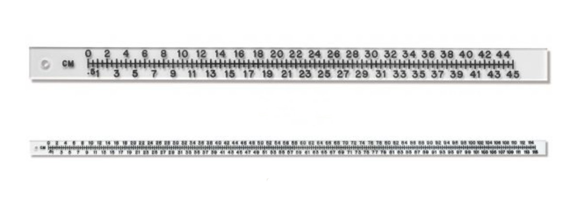 Radiopaque Extremity Ruler – Acrylic – 15, 20, 45, 115, 140, & 200 cm SIZES