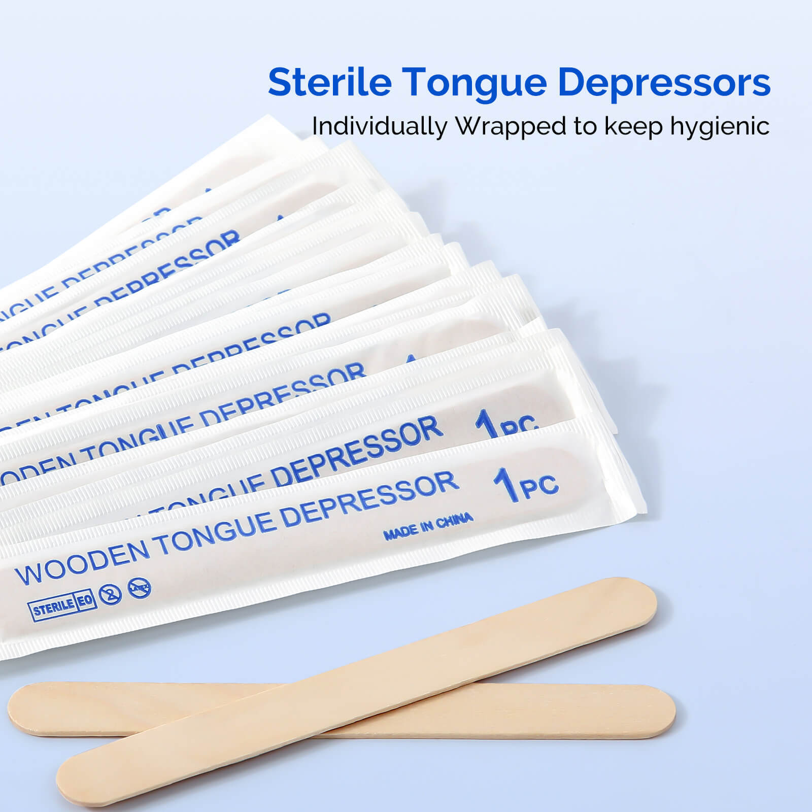 JMU Sterile Wooden Tongue Depressors 6» Senior Craft Tattoo Sticks 100-5000pcs