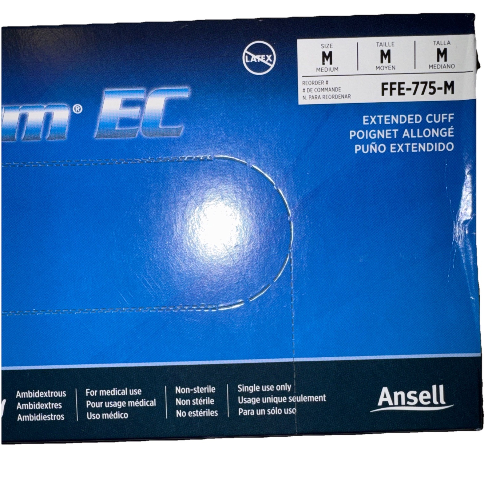 Ansell MicroFlex FreeForm Blue Disposable Nitrile Glove 5 Mil Size- Medium 50 CT