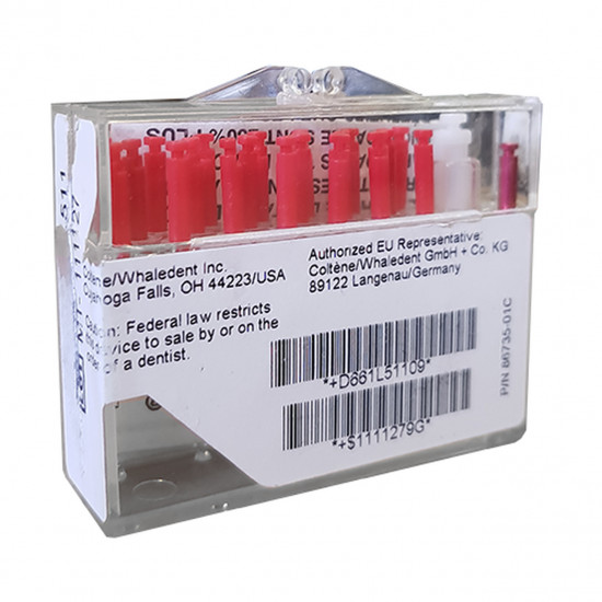 Coltene TMS LINK SERIES Bulk Kit, Minikin Red, Gold-Plated Stainless Steel 2x50p