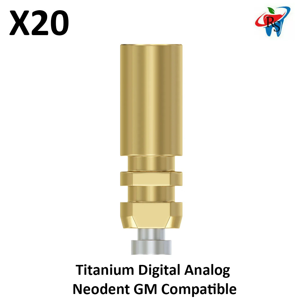 20x Digital Dental Analog Neodent GM Compatible Grand Morse Titanium Lab Replica