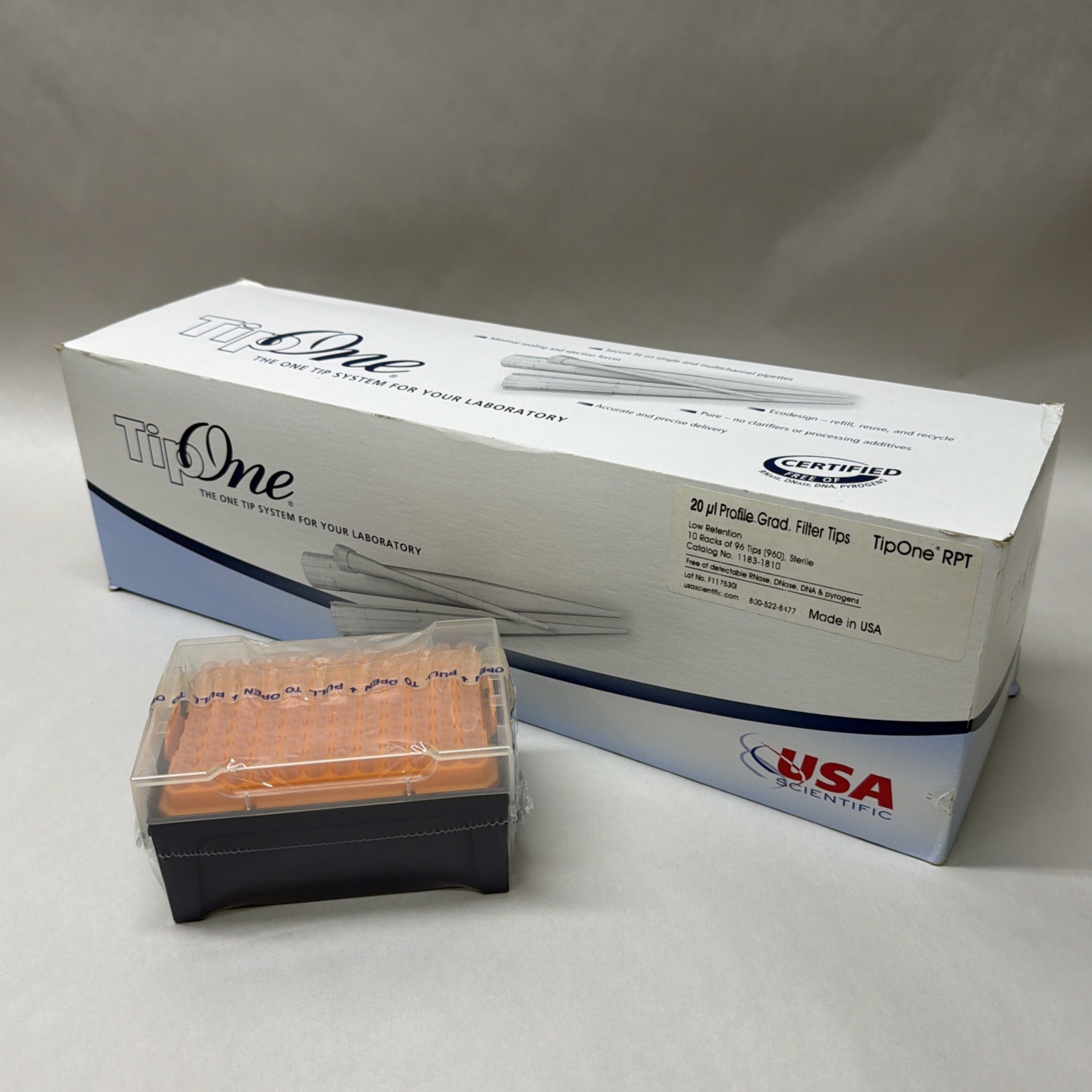 (864pk) USA Scientific TipOne Prof. Grad. Pipette Tips 1183-1810 20µL Sterile
