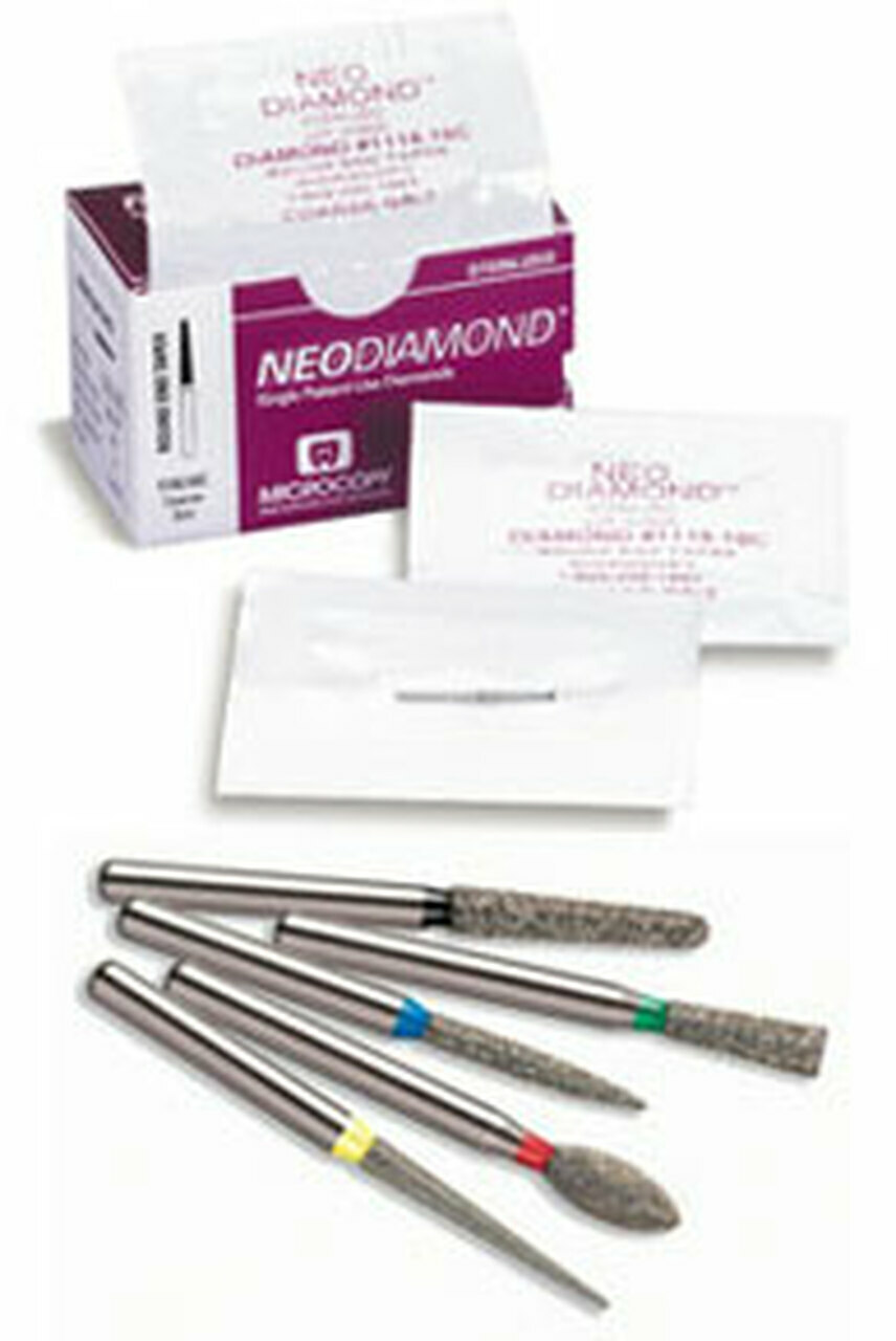 MICROCOPY NEODIAMOND DENTAL BUR 1118.7C ROUND END TAPER 856-018 COARSE 25PK