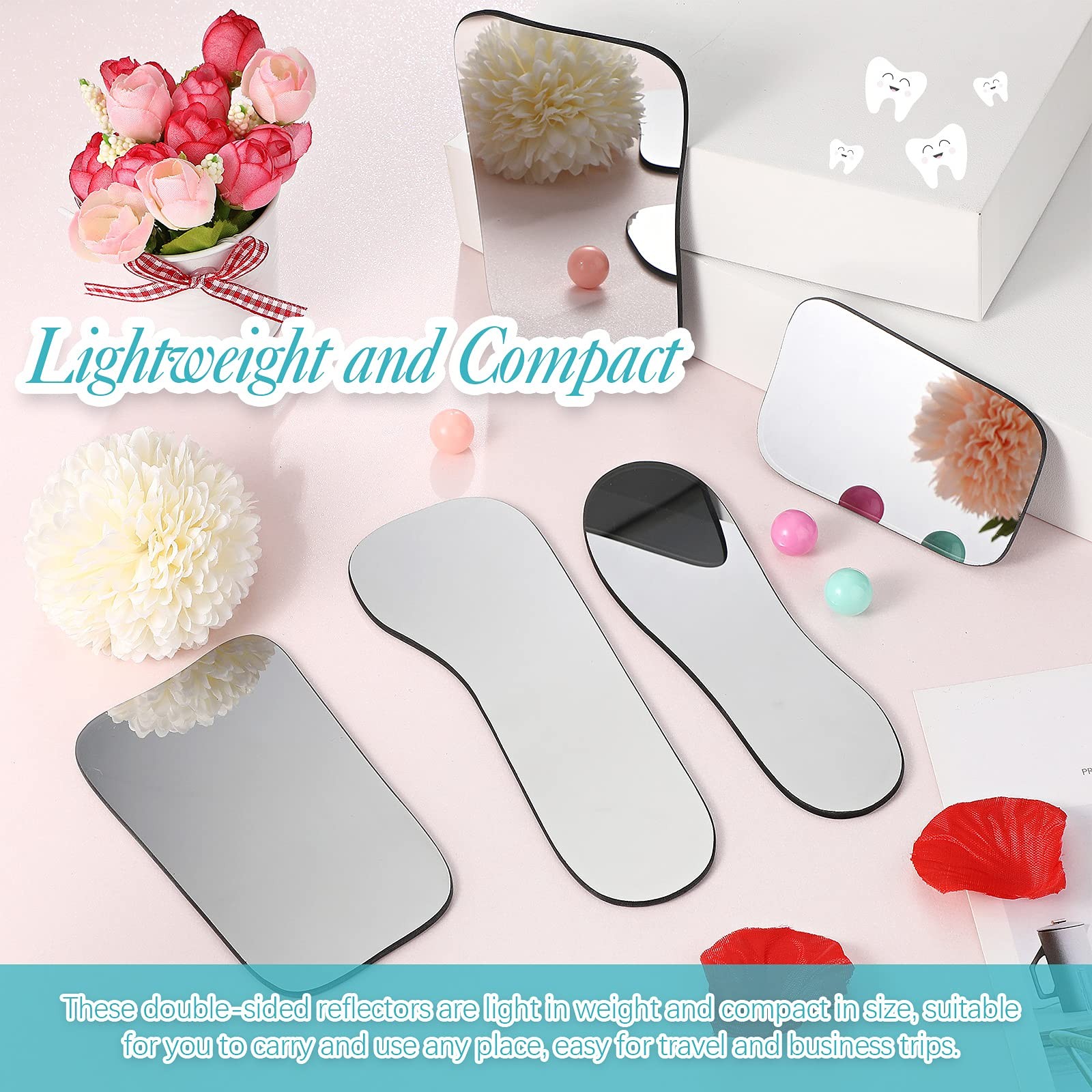 5 Pieces Dental Mirror for Teeth Intraoral Photography Mouth Occlusal…