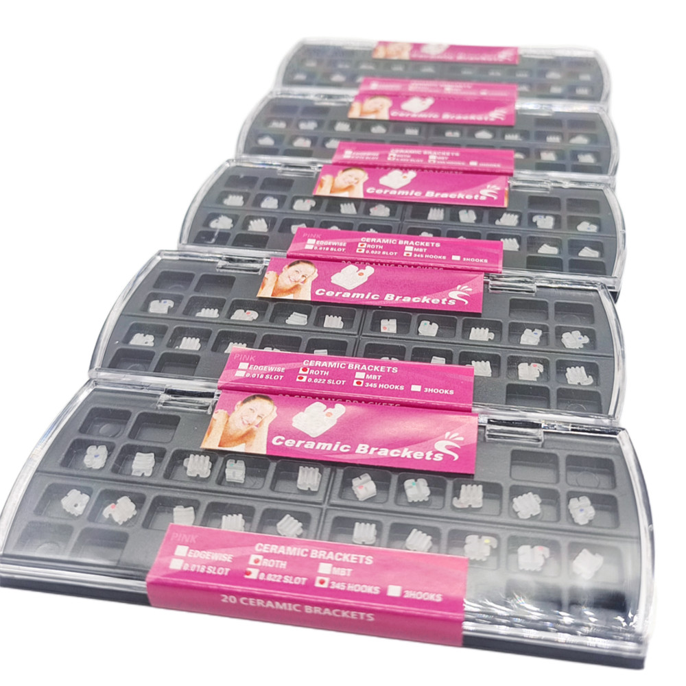 Dental Orthodontic Ceramic Brackets Braces Roth 0.022 Slot 3-4-5 Hooks Premium