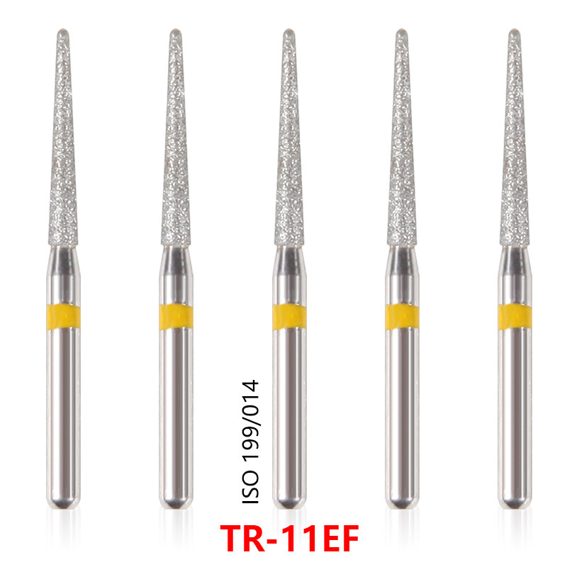 10packs Dental Diamond Burs FG1.6MM for High Speed Handpiece Extra Fine TR-11EF