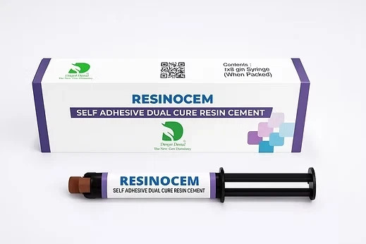 Dental RESINOCEM Self Adhesive Dual Cure Resin Cement 9gm Syringe