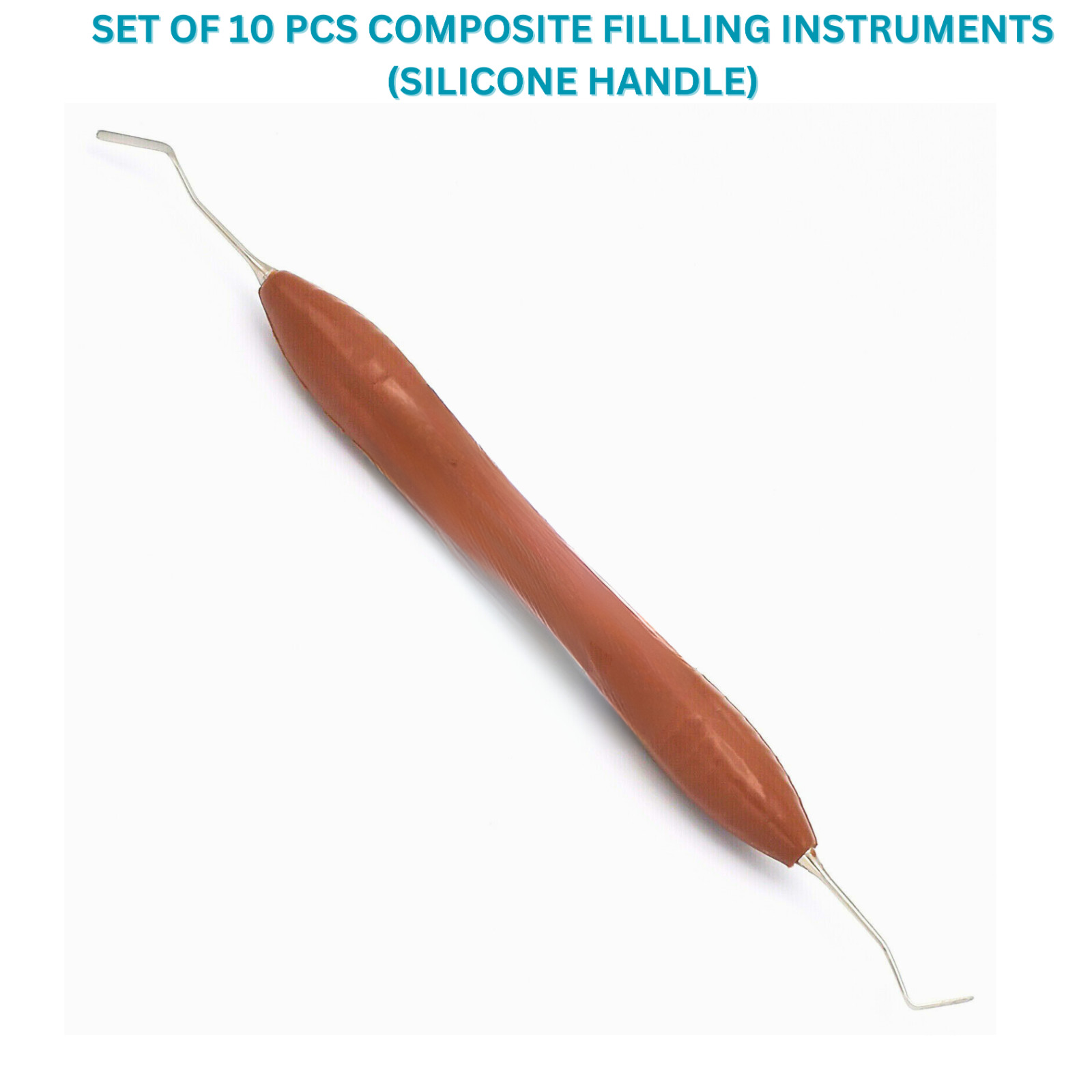 10Pcs Dental Composite Filling Instruments set Silicone Handle LM Arte Kit