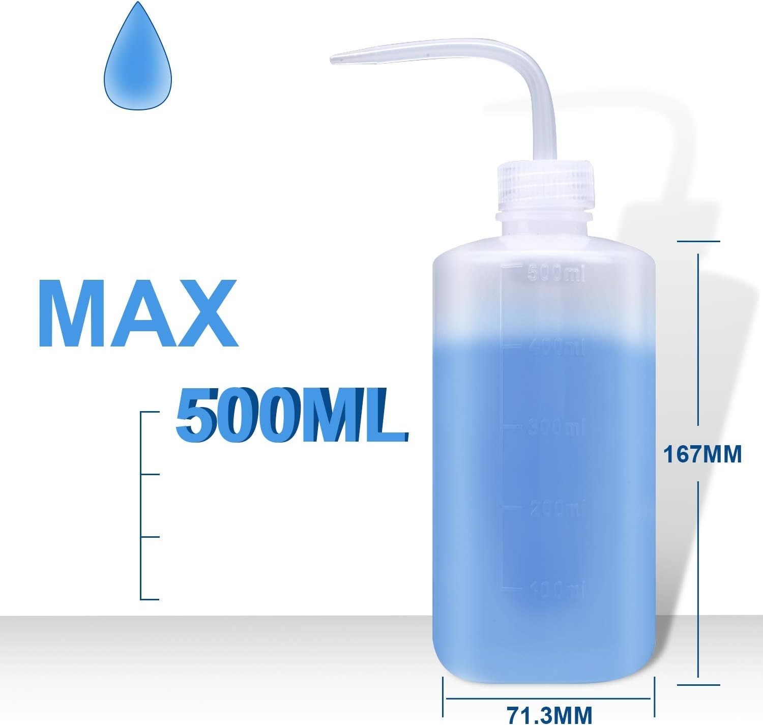 Young4us 3 Pack LDPE Squeeze Wash Bottles 500/250/150ml