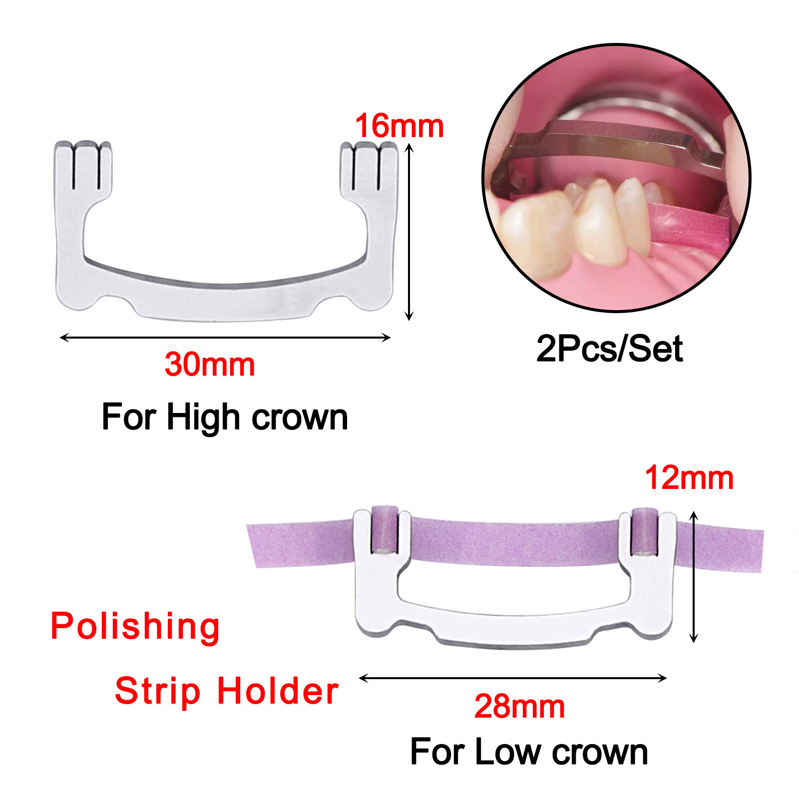 USA Dental Interproximal Sanding Finishing Polishing Strips Resin Strip / Holder