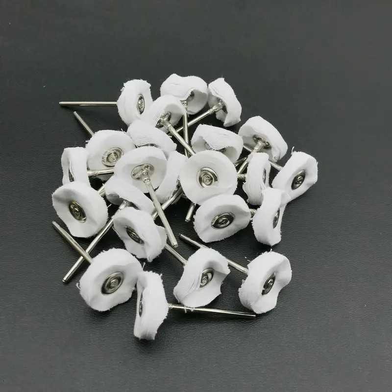 50pc Dental Wool Polishing Wheel Buffing Pad Brush 3/32 2.35mm Lab Rotary Tool