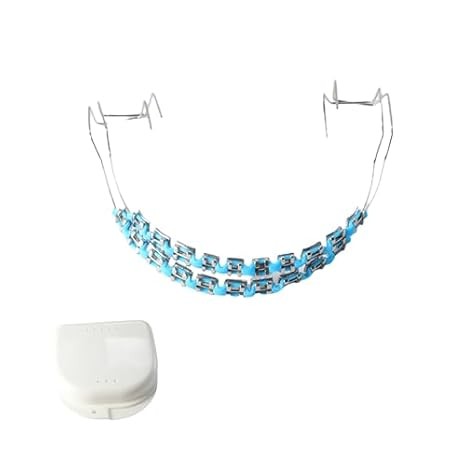 Dental Braces Kit with Light Blue Brackets & Wire for Students & Practice