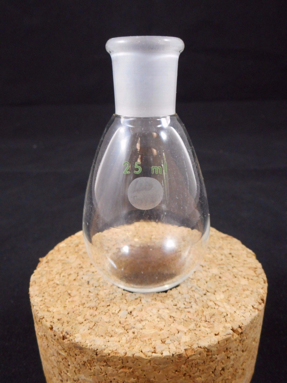 CHEMGLASS Glass 25mL Round Bottom Recovery Evaporating Flask 14/20 Outer Joint