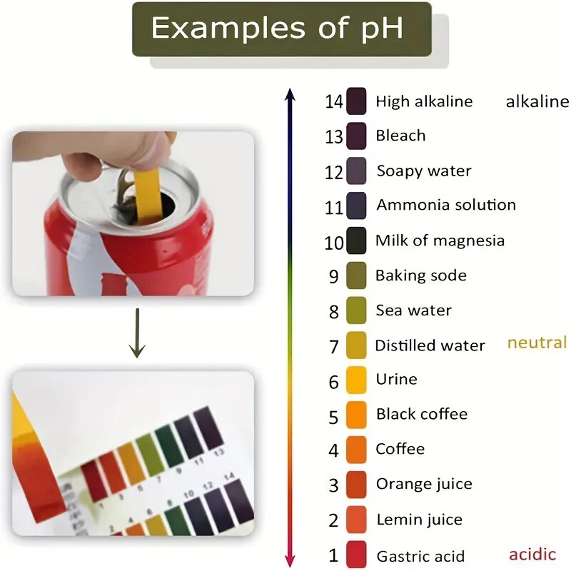 (80 PACK) pH Indicator Test Strips 1-14 Paper Litmus Tester Urine Saliva Water