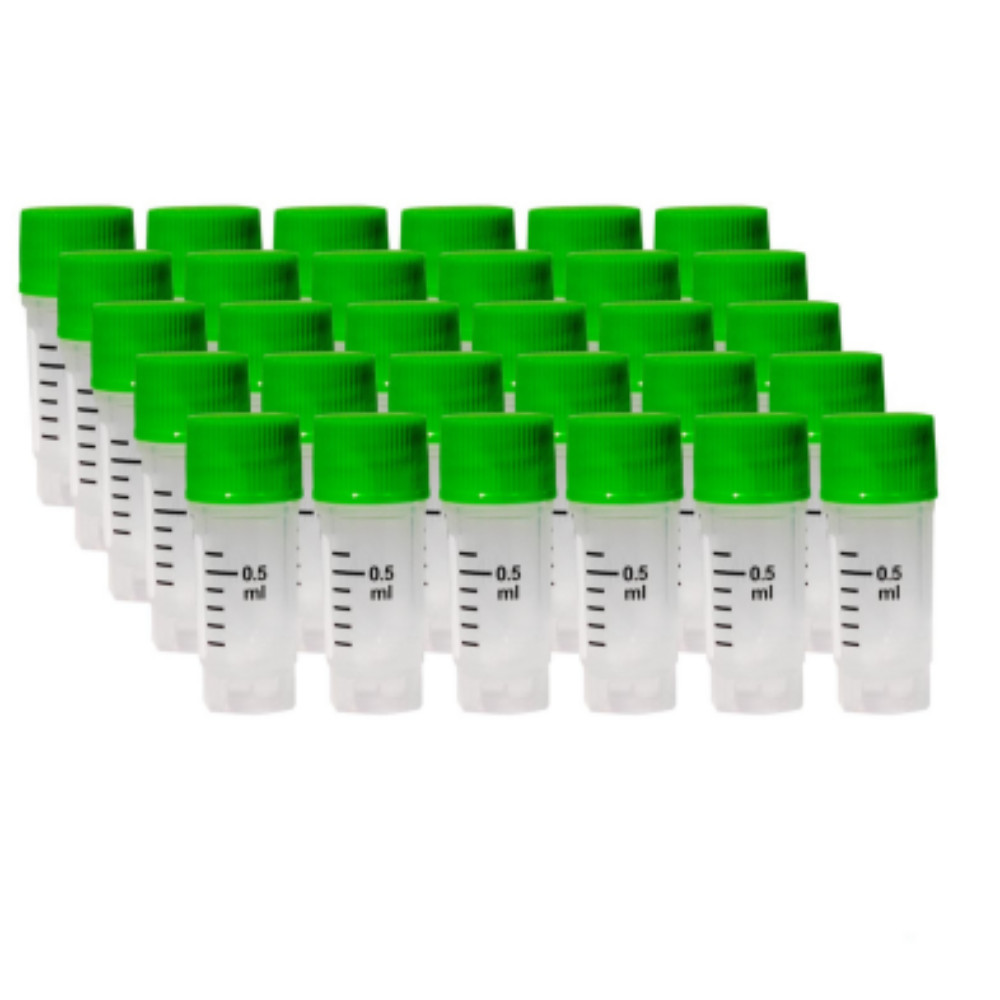 Cryogenic Vials- 0.5mL External Thread, without barcode, 25/Bag 500/Pk 1000/Cs