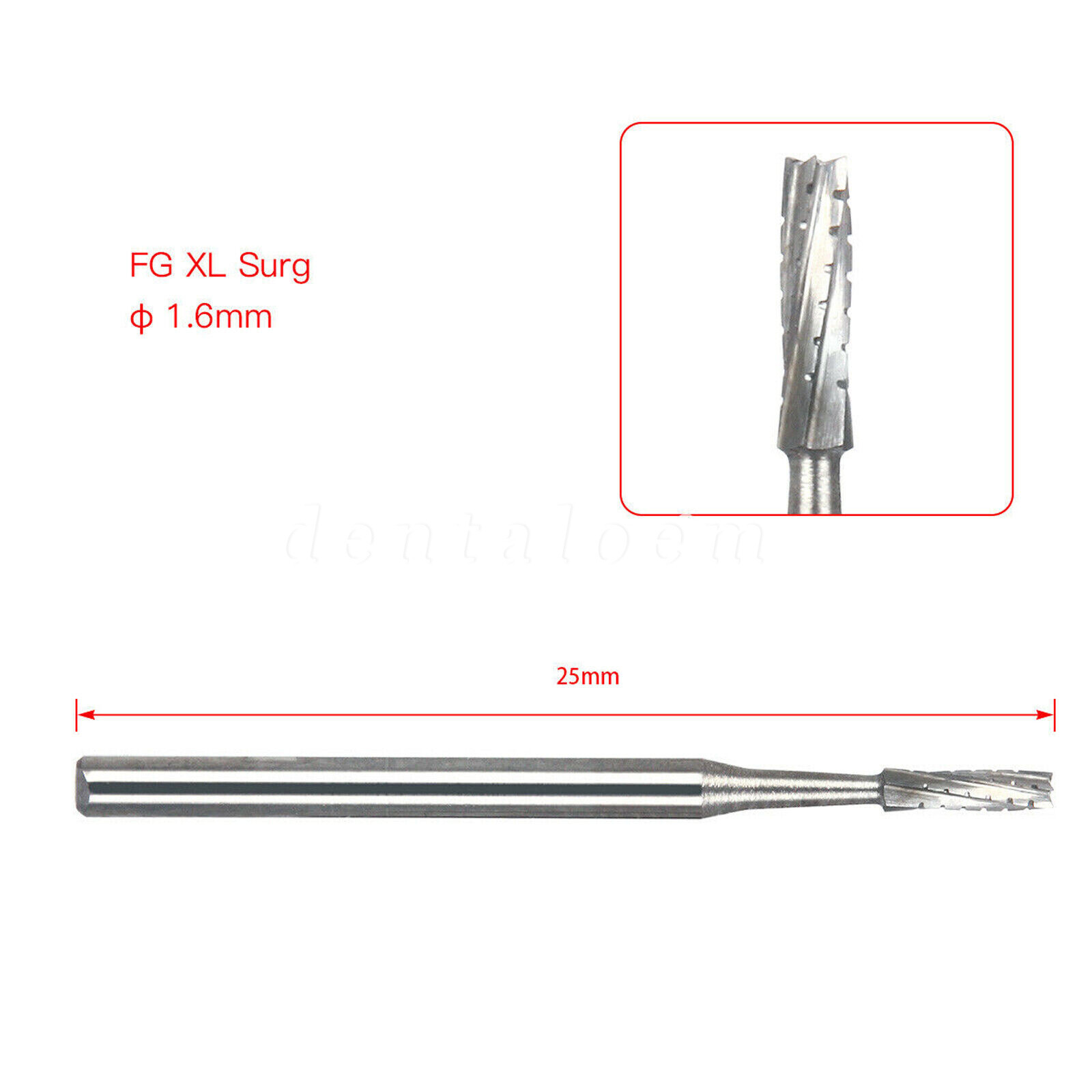 Dental FG 557 SL Surgical Carbide Burs Friction Grip FGOS XL 557 25mm