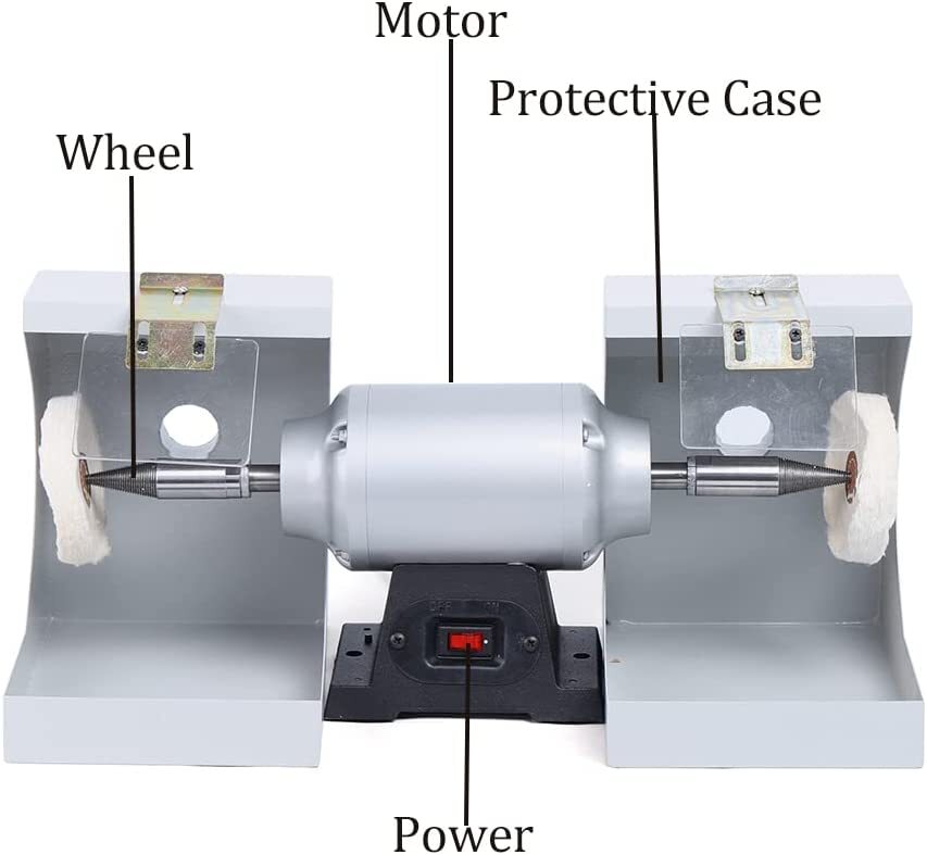 Polishing Lathe Machine Bench Buffing Grinder Dental Lab High Speed Polisher