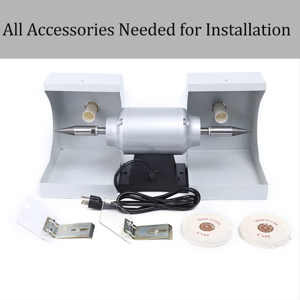 Polishing Lathe Machine Bench Buffing Grinder Dental Lab High Speed Polisher