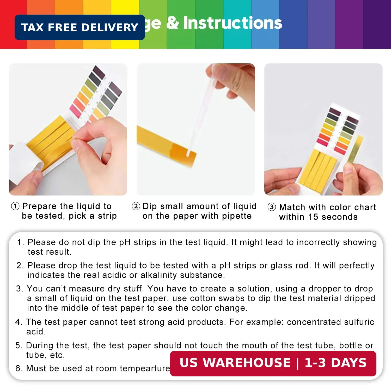 160 Strips pH Test Strips 1-14 – 2 Pack Universal pH Litmus Paper for Water, Soa