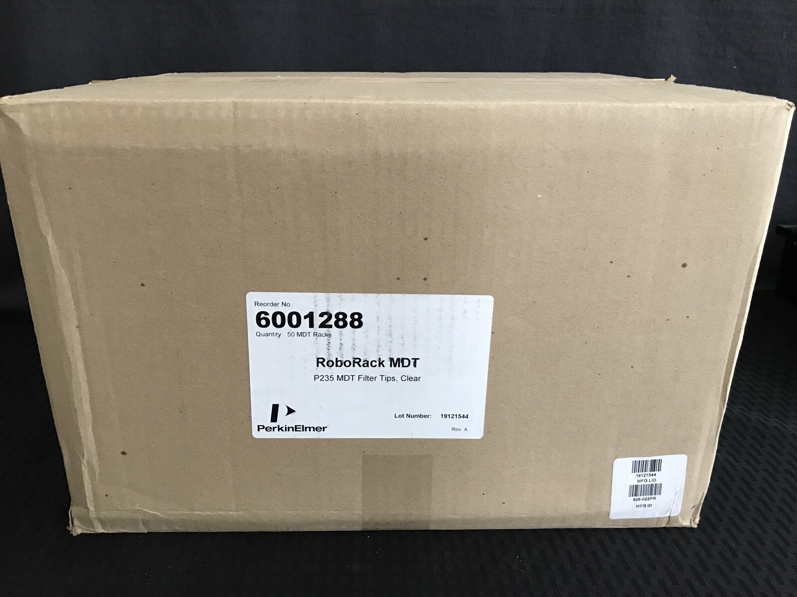(4800/Cs) PERKIN ELMER 190uL RoboRack MDT Clear Filter Pipet Tips P235 6001288