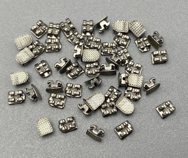 100Pcs Dental Orthodontic Brackets Braces Mini Roth 022 Slot Hooks 345