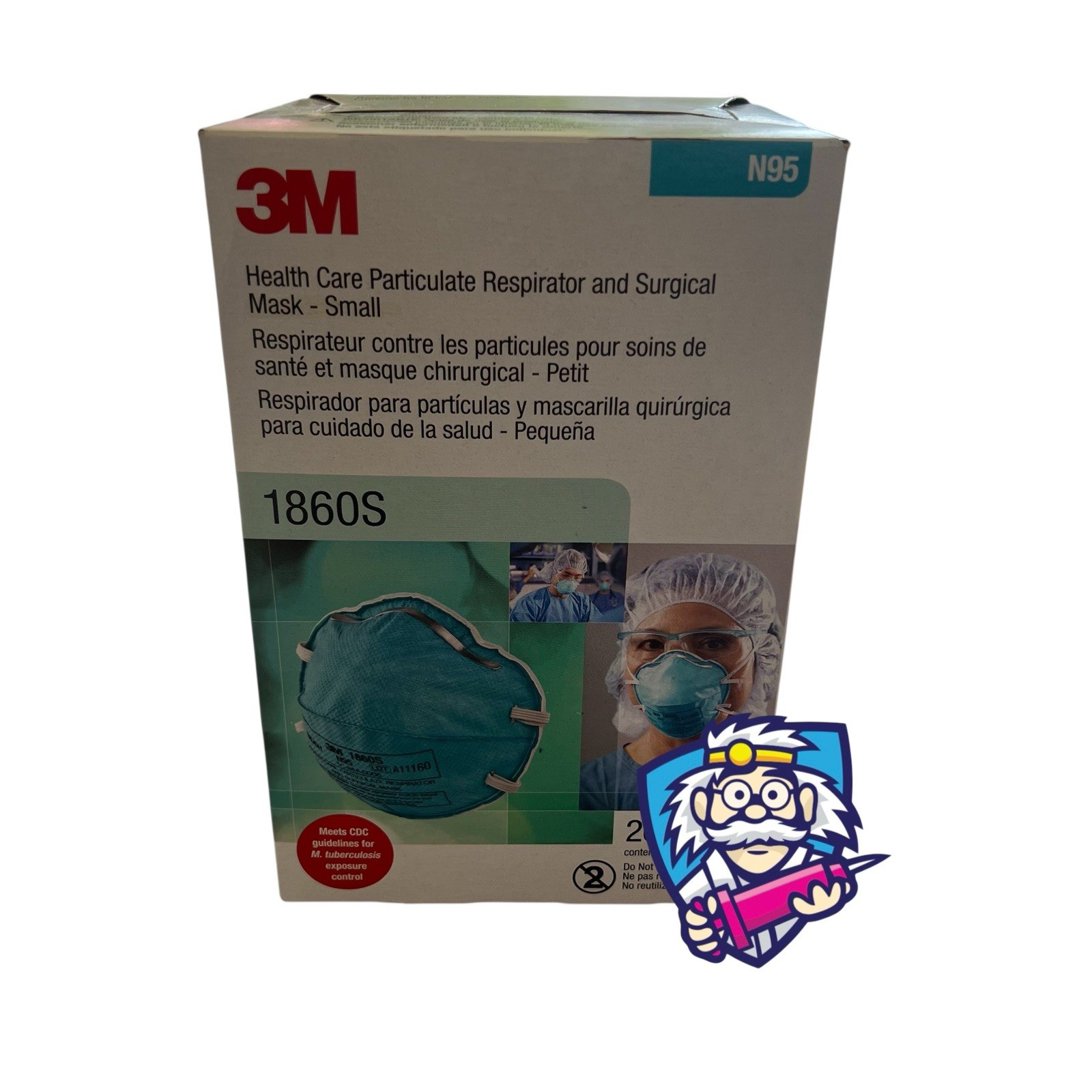 3M 1860S Respirator and Surgical Mask, N95