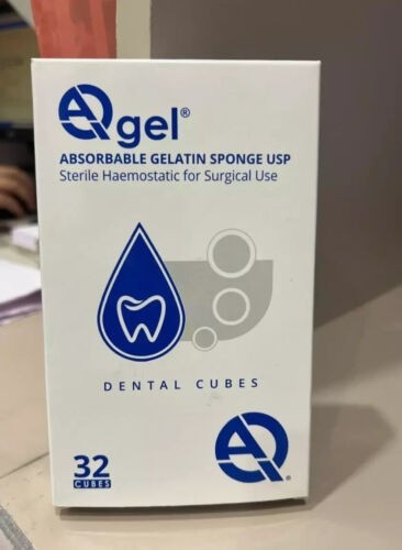 10 X AQGEL Absorbable Gelatin USP Sterile 32 Sponge 10x10x10mm Free II Ship