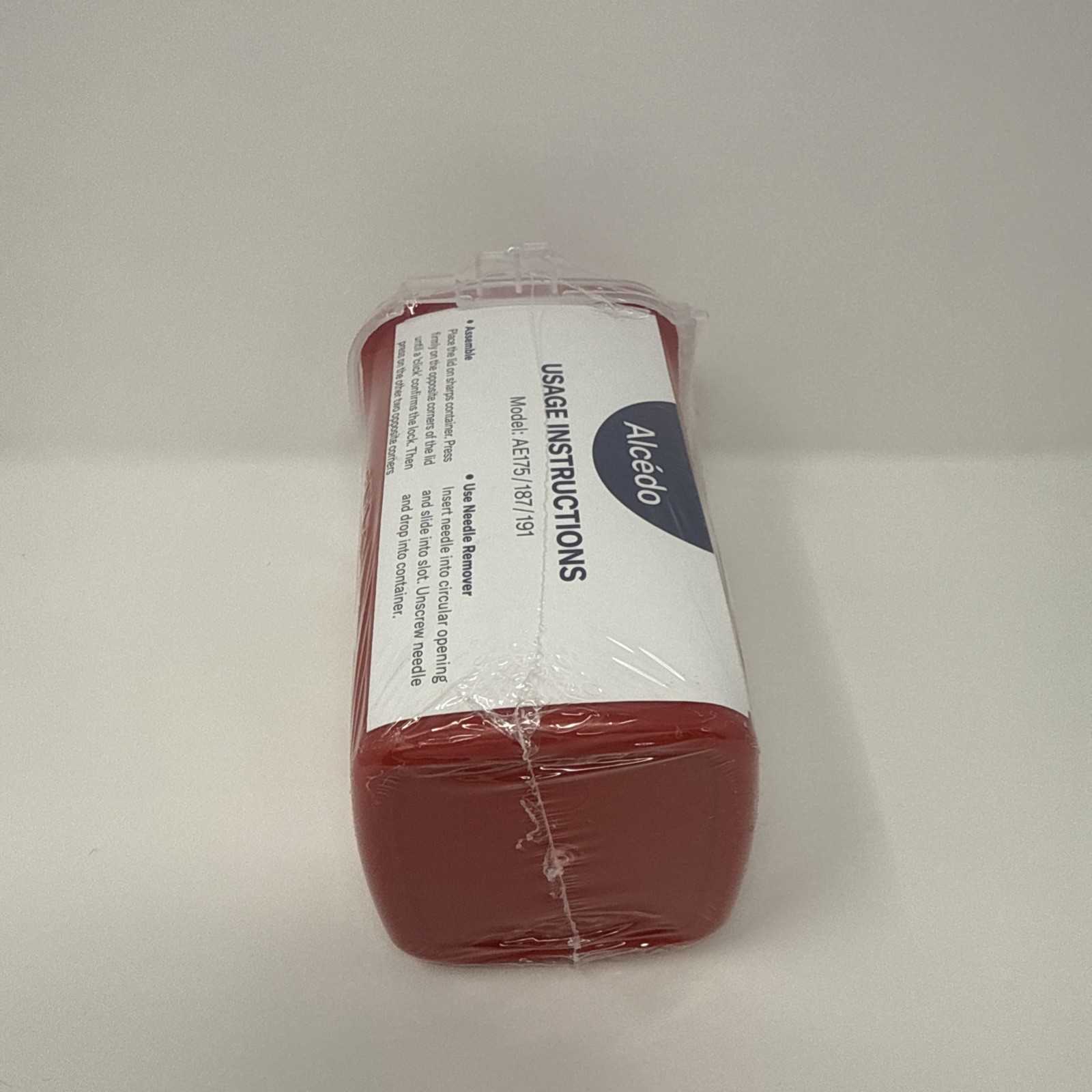 Alcedo Sharps Container for Home Use 1 Quart 1 pack Needle and Syringe Disposal