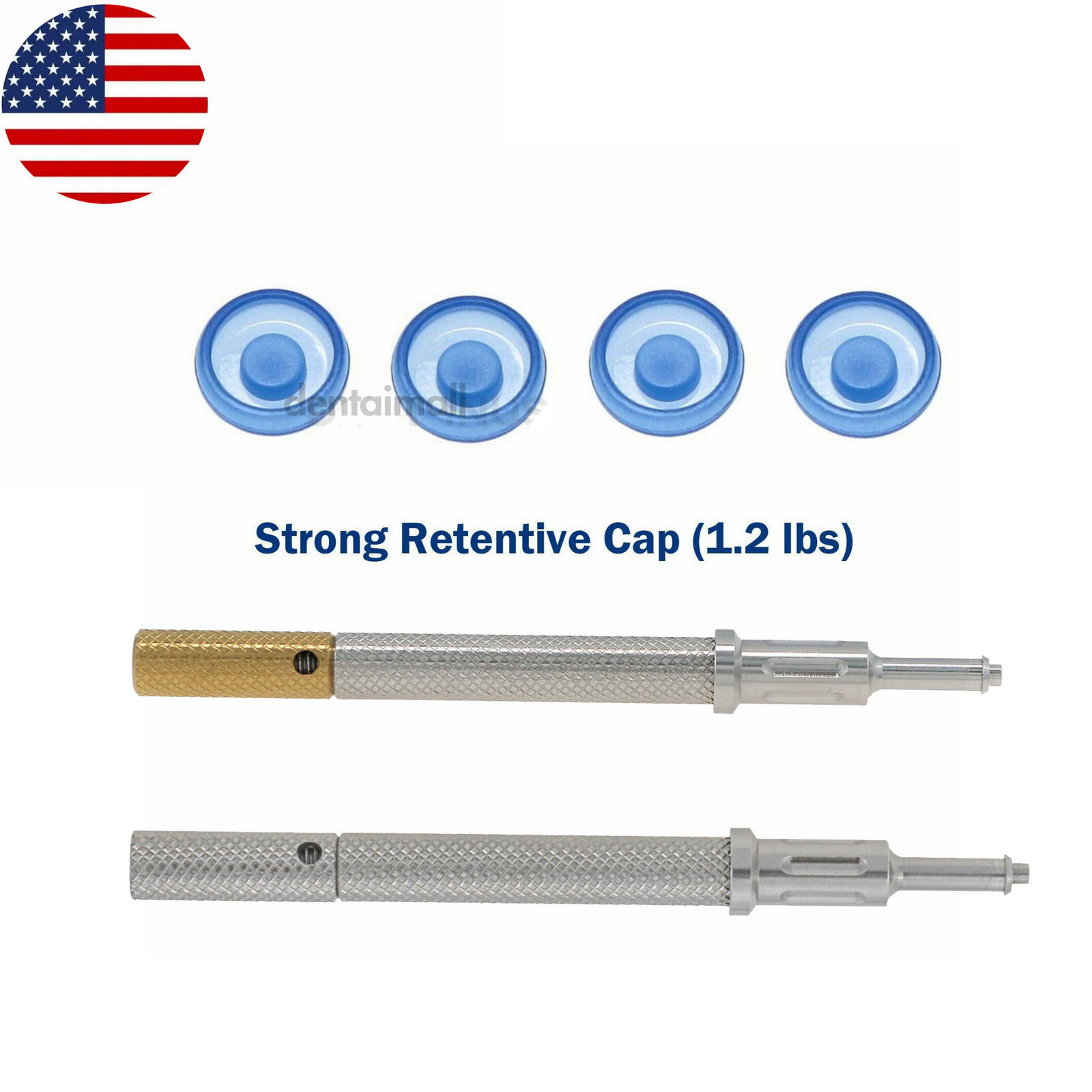 US Dental Overdenture Attachment Abutment 1.2lbs Strong Retentive Caps Core Tool