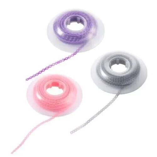 10Rolls Dental Orthodontic Elastic Power Chain Rubber Bands Ligature Chain Long