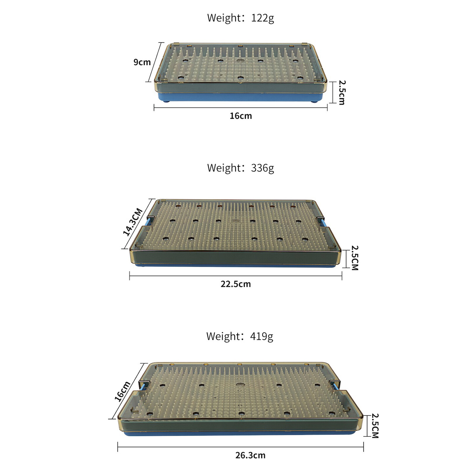 Silicone Sterilization Tray Disinfection Case Autoclavable Box L/M/S Instruments