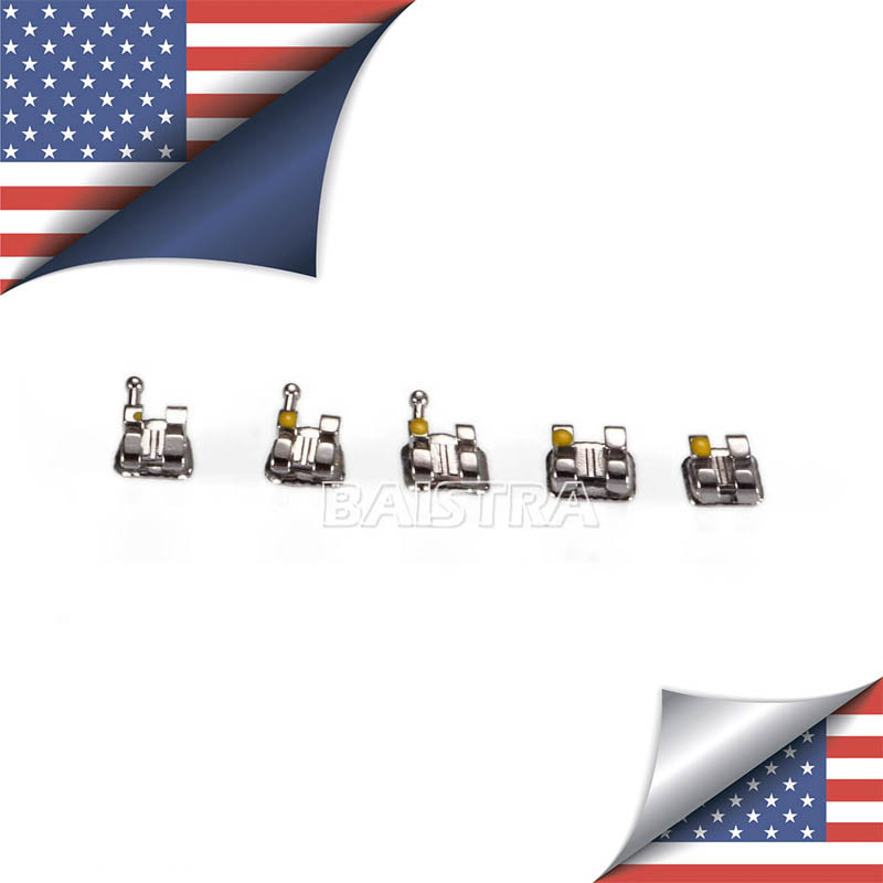 20X AZDENT Dental Orthodontics Metal Brackets Braces Mini Roth 022 Hooks 3 4 5