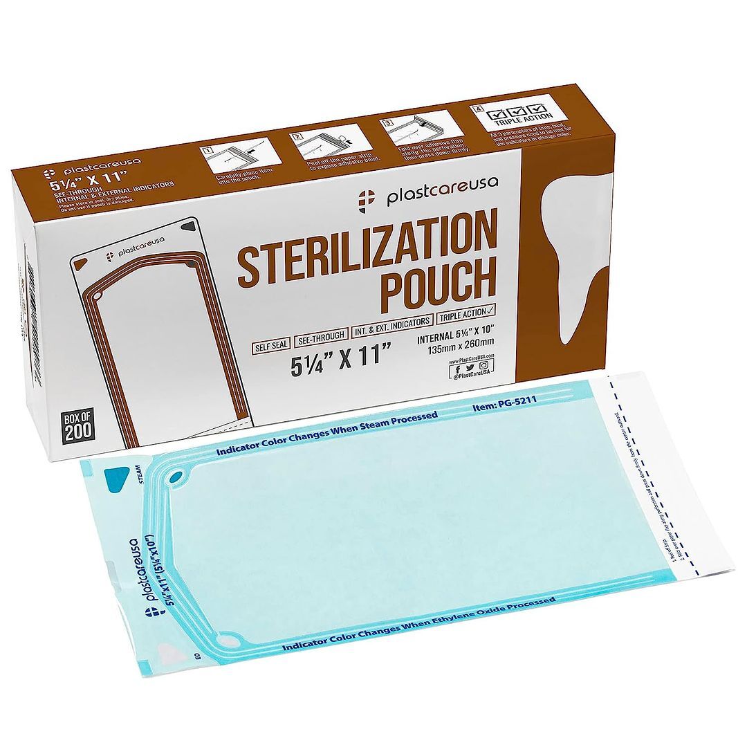 plastcareusa Self Seal Sterilization Pouch, 5.25″ x 11″, 200/Box