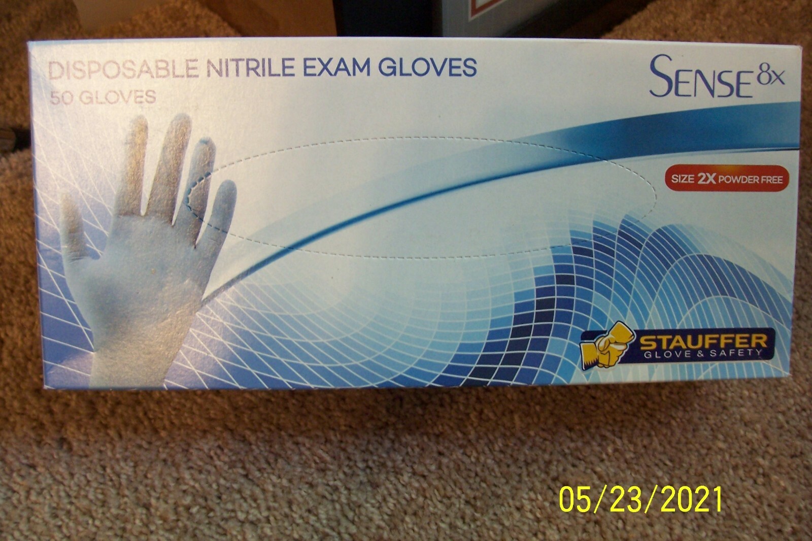 Box of Premium Nitrile Gloves – 50 Pair – Size 2XL – NIB
