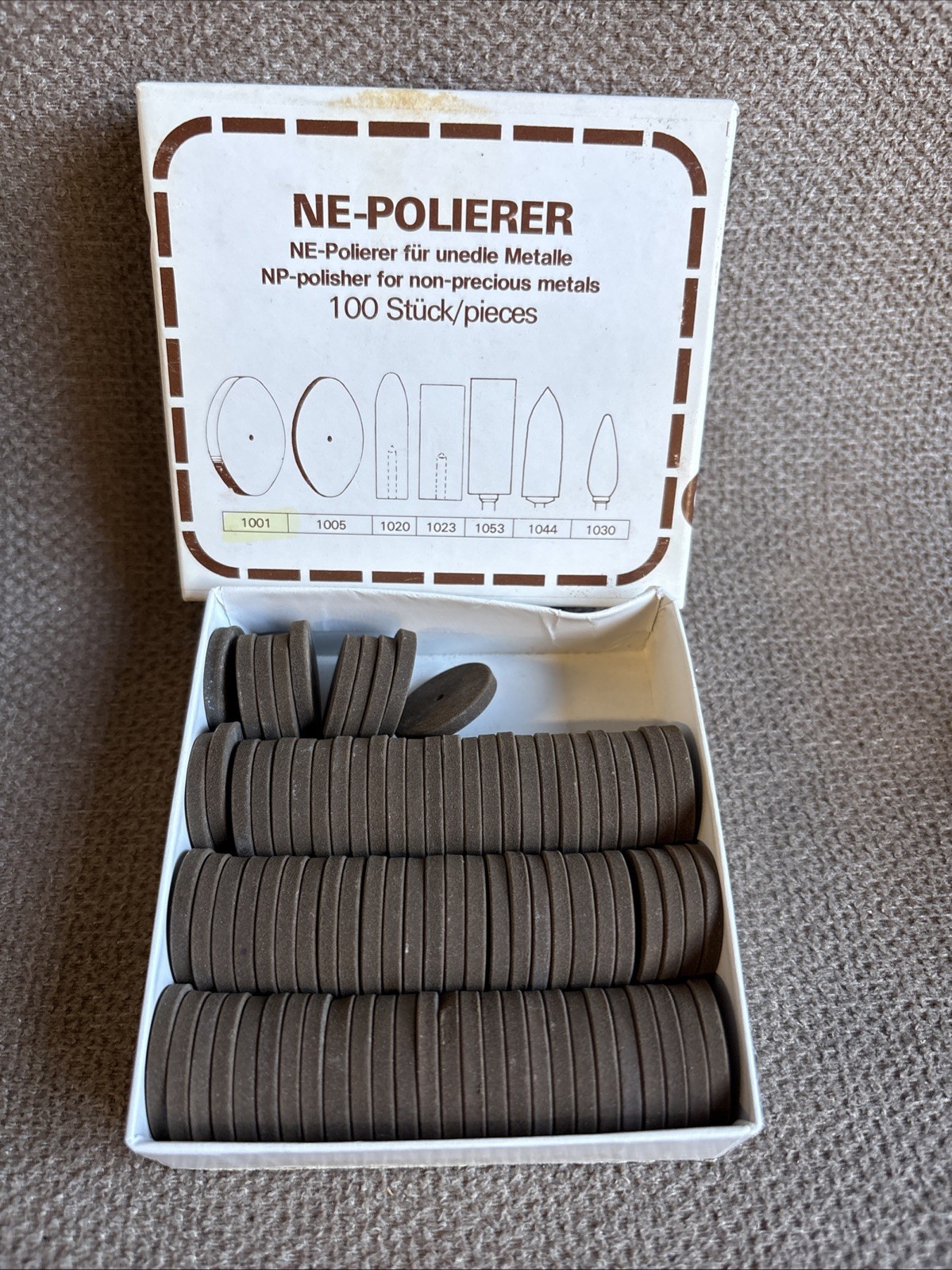 EDENTA NP-Polisher For non-Precious Metals 85/ Box ~ 1001~Made in Switzerland~